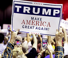 Donald Trump, designierter US-Präsident, warb mit dem Slogan "Make America great again" während des Wahlkampfes 2016. 