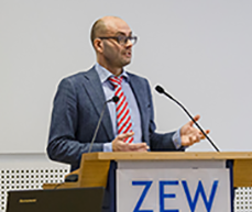 Prof. Dr. Stefaan Van den Bogaert von der niederländischen Universität Leiden bei seinem Vortrag am ZEW.