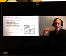 Professor Goldfarb during his virtual keynote on machine learning