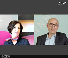 Jutta Allmendinger (links) und Achim Wambach (rechts) diskutierten beim vierten #ZEWBookTalk über Geschlechtergerechtigkeit.