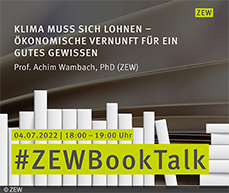 ZEW-Präsident Achim Wambach präsentiert sein neues Buch bei unserem ZEWBookTalk am 4. Juli, 18-19 Uhr am ZEW.