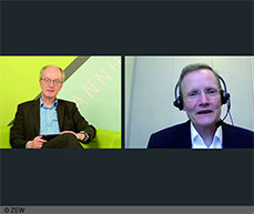 Professor Friedrich Heinemann, head of the ZEW Research Department “Corporate Taxation and Public Finance”, welcomed Ludger Schuknecht to the virtual #ZEWBookTalk on 6 July 2021. He discussed with him his current book “Public Spending and the Role of the State – History, Performance, Risk and Remedies”. Schuknecht, who is currently a visiting professor at the Lee Kuan Yew School of Public Policy, previously held the positions of Deputy Secretary-General at the OECD and Chief Economist at the German Federal Ministry of Finance. For the #BookTalk, he was connected from Singapore. Heinemann and Schuknecht Friedrich Heinemann (see left) discusses government spending with Ludger Schuknecht (see right).