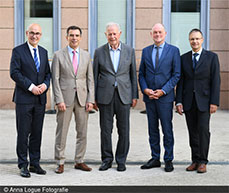 (from left): Professor Achim Wambach, Dr. Ralf Krieger, Gerhard Stratthaus, Dr. Hans Reiter, Thomas Kohl.